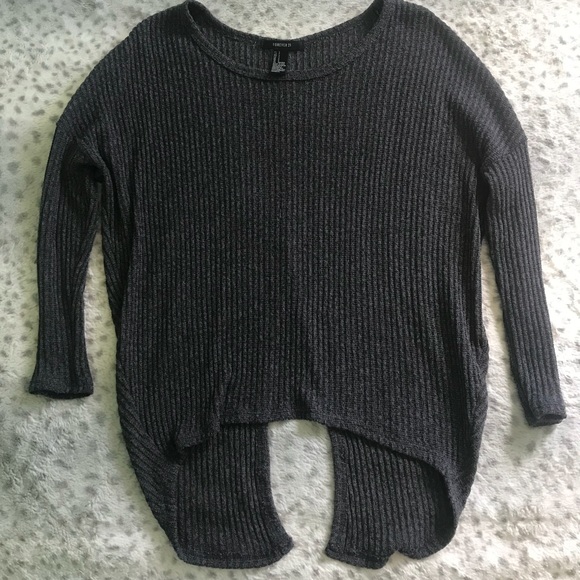 Button Open Back 3/4 Sleeve Sweater - Picture 2 of 3